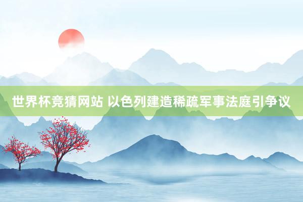 世界杯竞猜网站 以色列建造稀疏军事法庭引争议