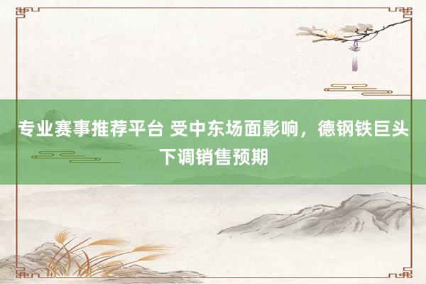 专业赛事推荐平台 受中东场面影响，德钢铁巨头下调销售预期