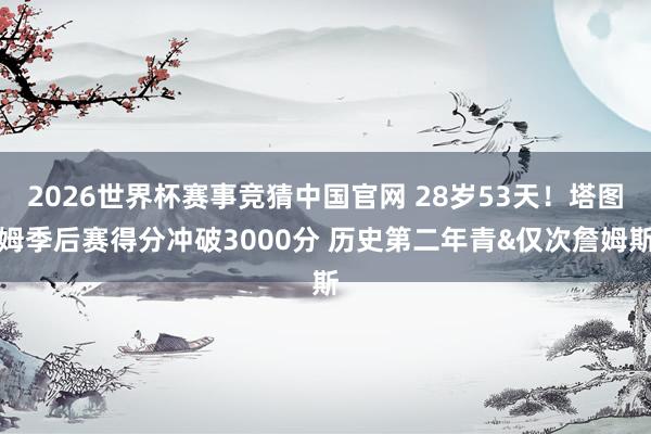 2026世界杯赛事竞猜中国官网 28岁53天！塔图姆季后赛得分冲破3000分 历史第二年青&仅次詹姆斯