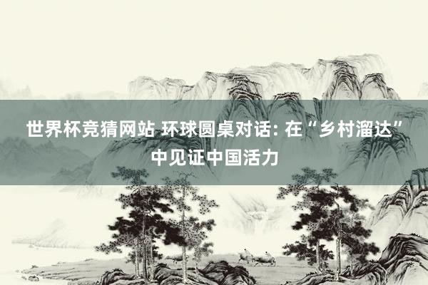 世界杯竞猜网站 环球圆桌对话: 在“乡村溜达”中见证中国活力