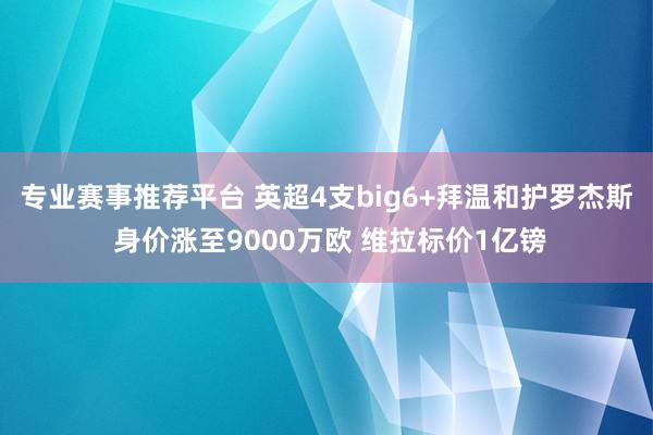 专业赛事推荐平台 英超4支big6+拜温和护罗杰斯 身价涨至9000万欧 维拉标价1亿镑