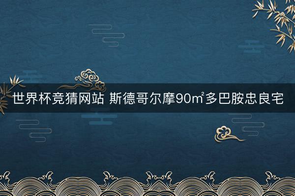 世界杯竞猜网站 斯德哥尔摩90㎡多巴胺忠良宅